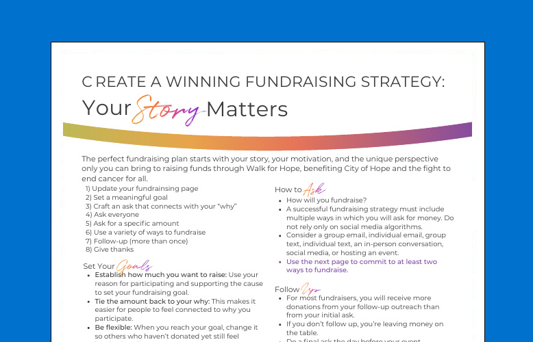 Fundraising Worksheet