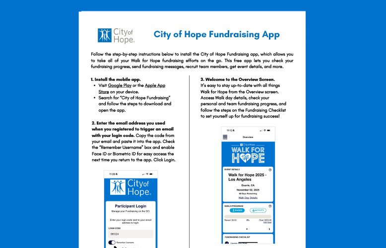 Mobile App Instructions